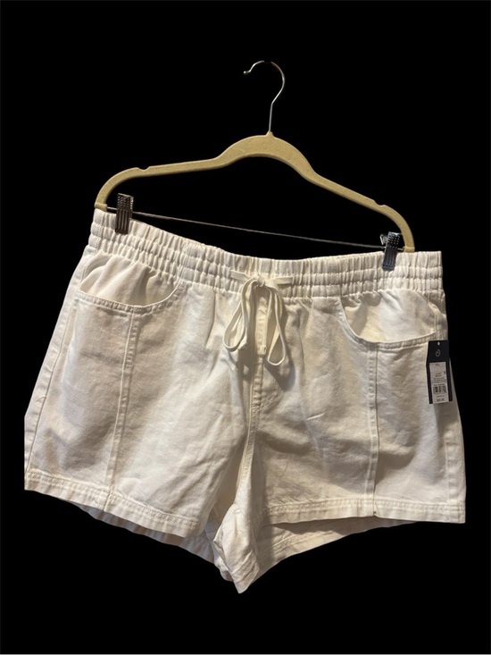 Universal Thread Pants - Universal Threads Womens High-Rise Drawstring Denim Beach Shorts - White XXL